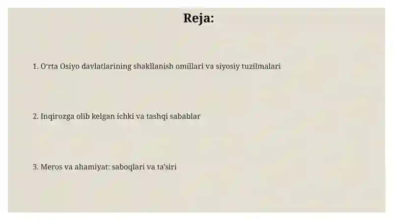 Songi orta asrlar davlatlari taraqiyoti va tanazzuli sabablari 2