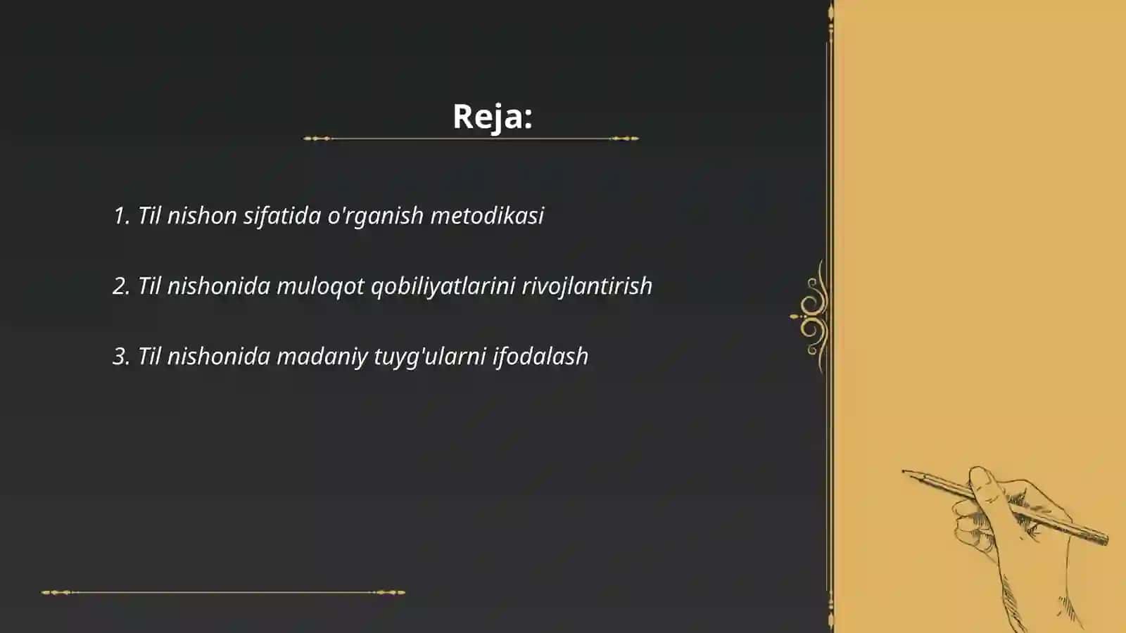 Til nishon sifatida 2