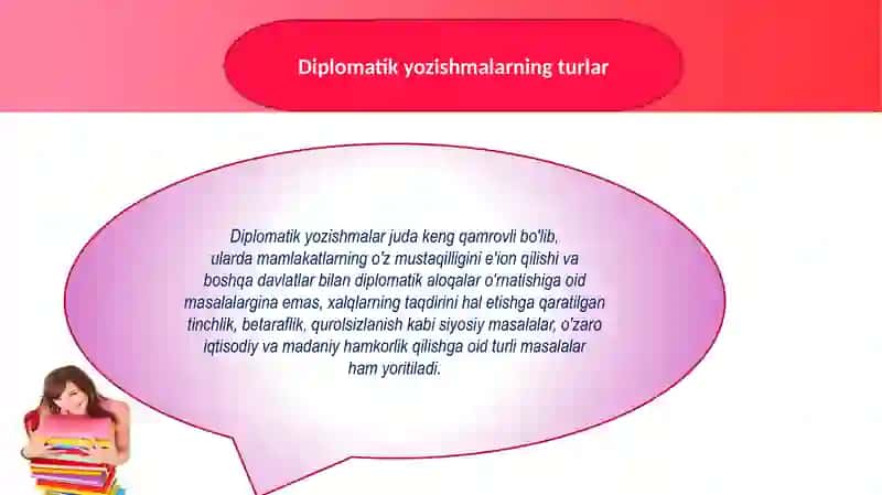 DIPLOMATIK VA TIJORAT YOZISHMALARI" VA "HUJJATLAR IJROSINI NAZORAT QILISH” 2