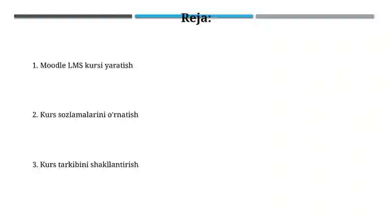 LMS Moodle kurs yaratish va uni sozlash 2