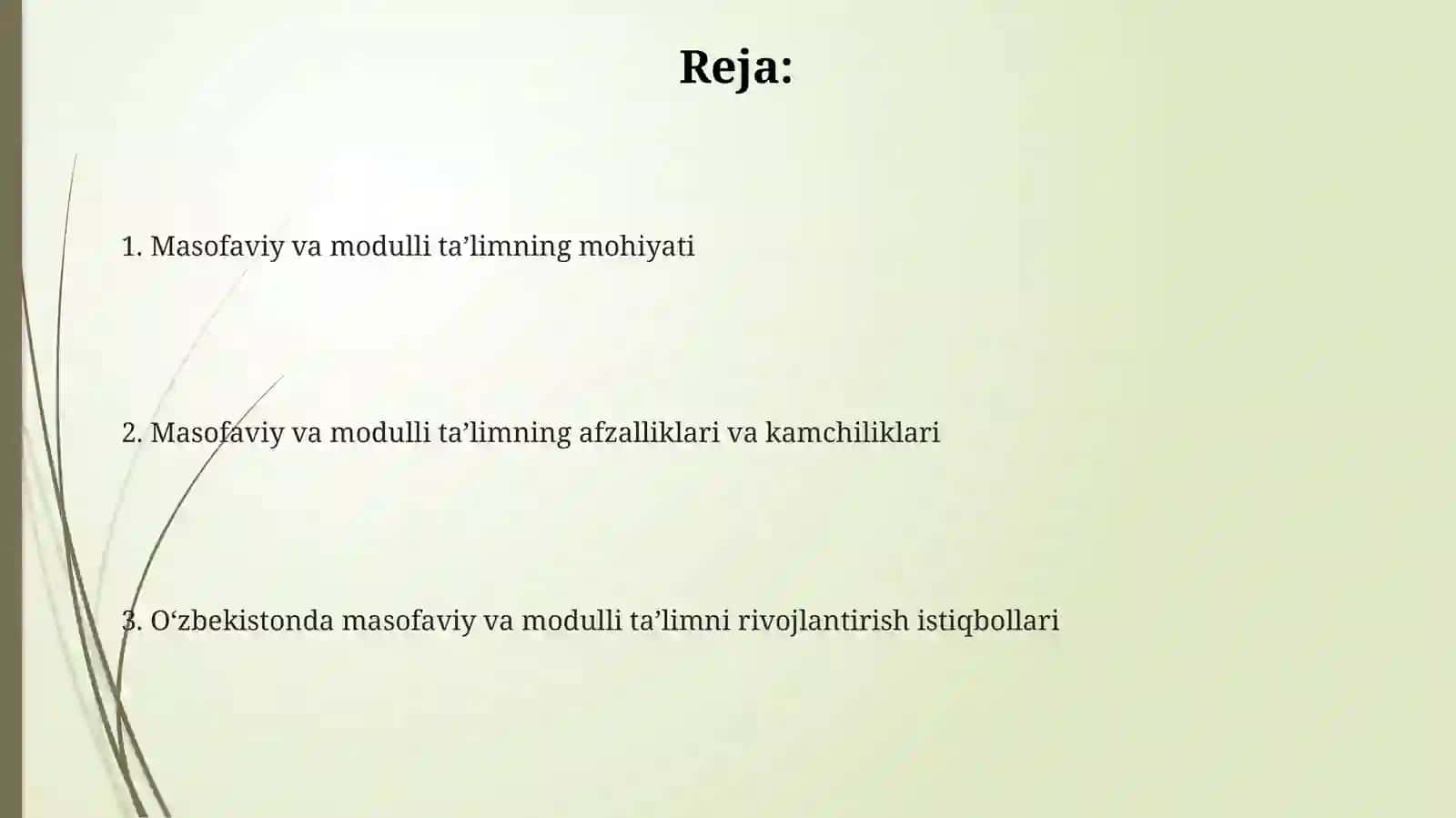 Masofaviy va modulli õqitish 2