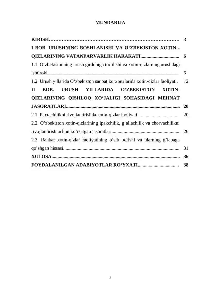IKKINCHI JAHON URUSHI YILLARIDA O‘ZBEKISTON XOTIN-QIZLARINING G‘ALABAGA QO‘SHGAN HISSASI 2