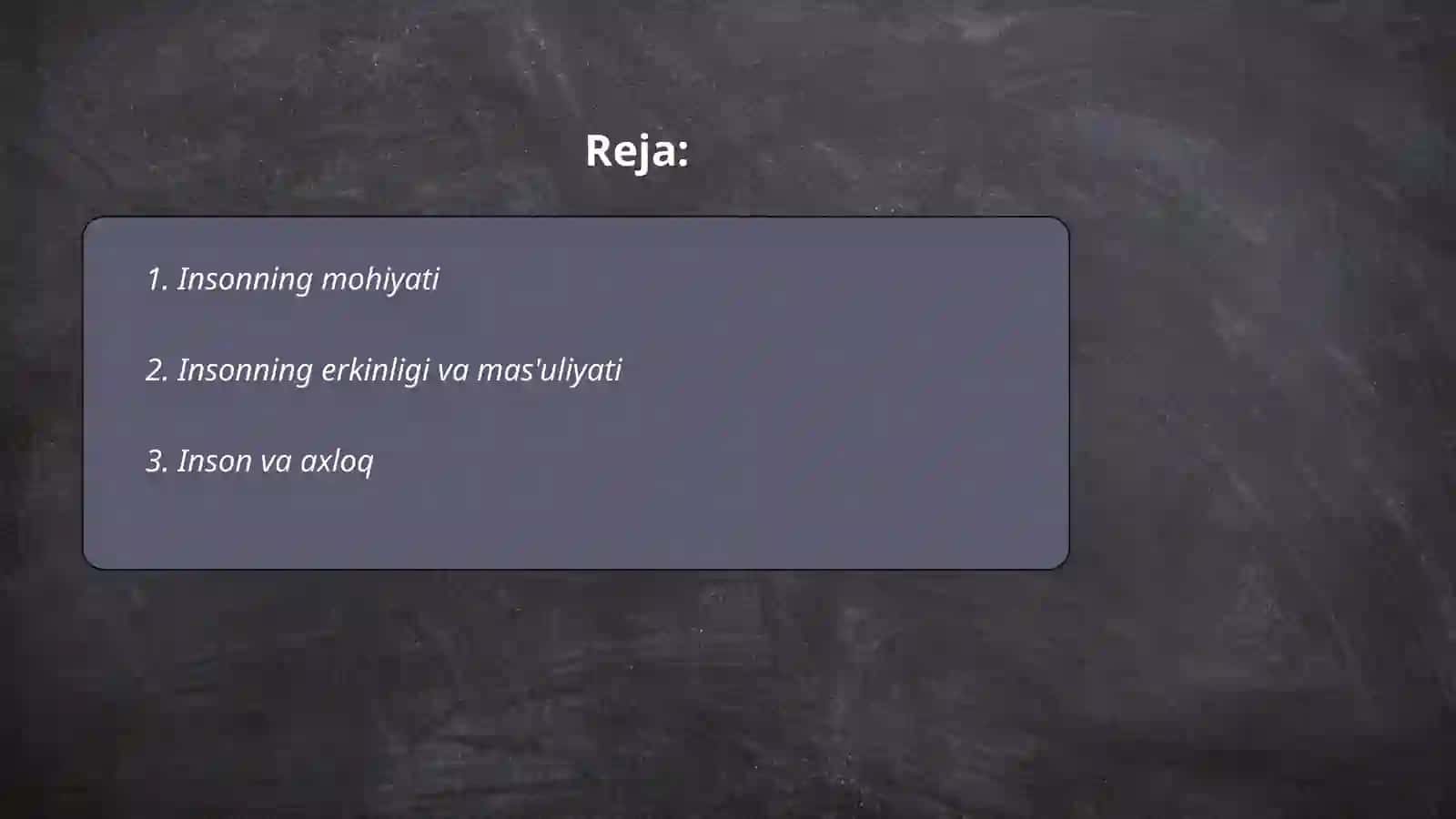 Inson falsafasi 2