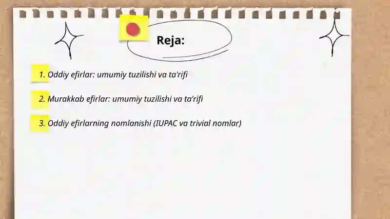 Oddiy va murakkab efirlar 2