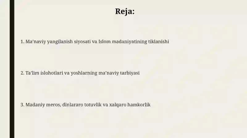 Yangi O'zbekistonda amalga oshirilayotgan ma'naviy ozgarishlar 2