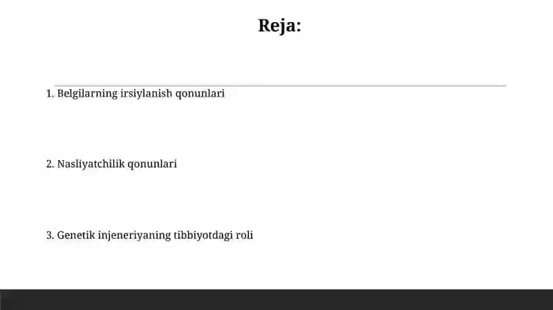 Belgilarning irsiylanish qonuni 2