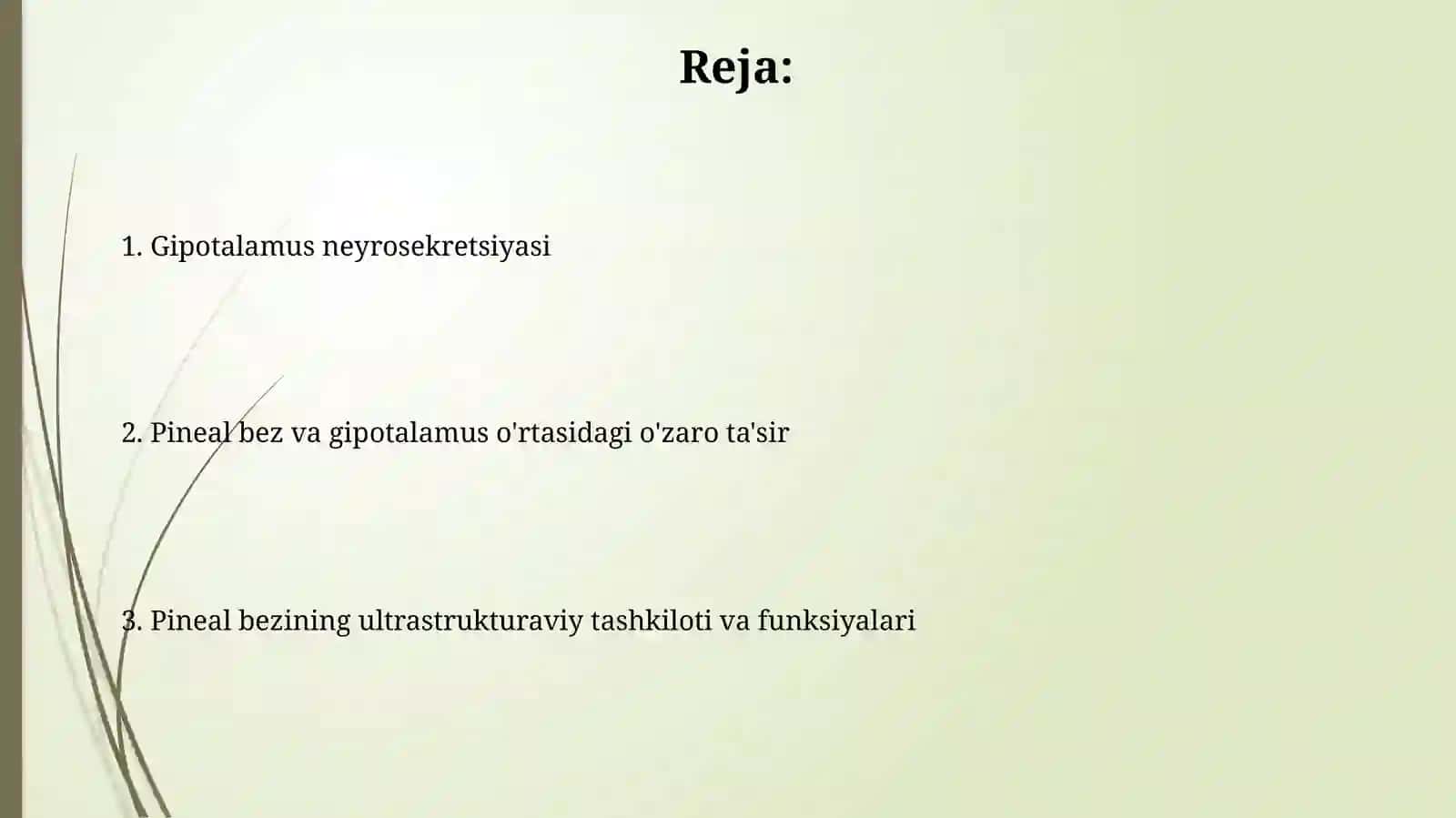Epifizning ultrastrukturaviy tashkil etilishi va funktsiyalari. Gipotalamus neyrosekretsiyasi 2