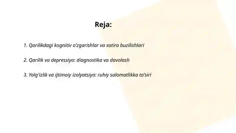 Gerontopsixologiya Norjovova Diyora 2