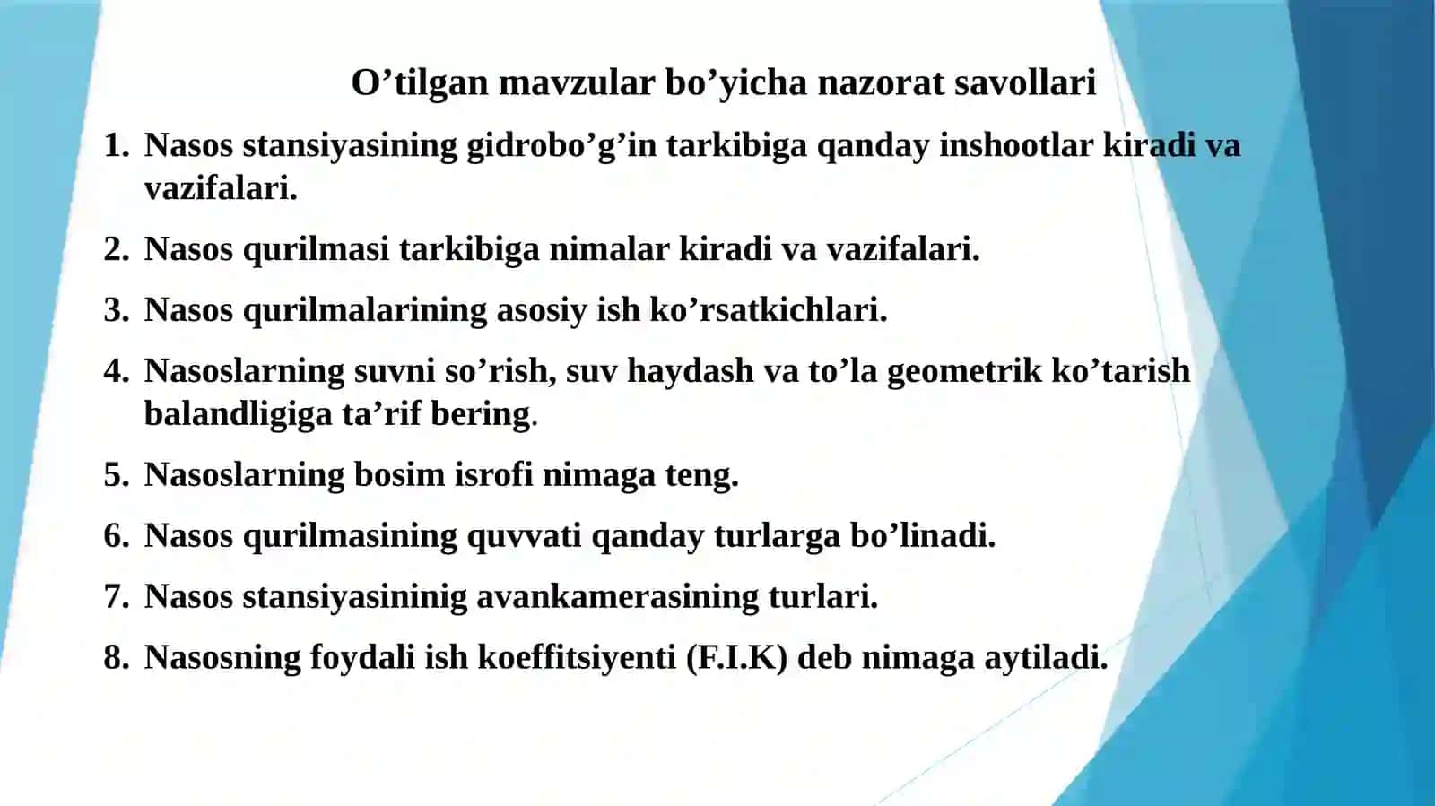 2-amaliy Nasoslar 2