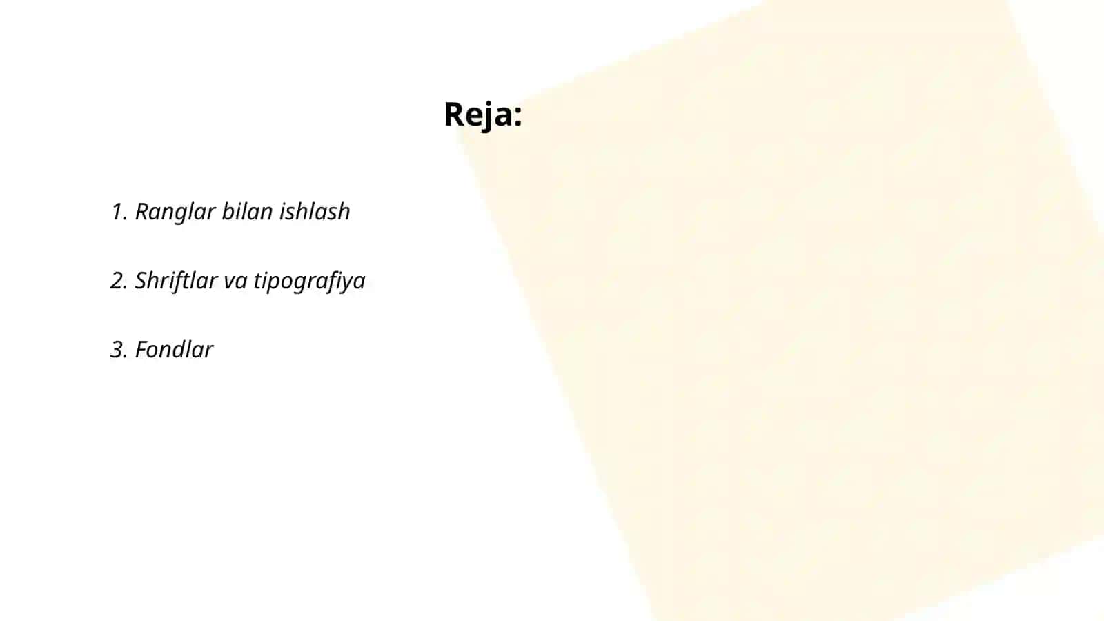 Ranglar bilan ishlash 2