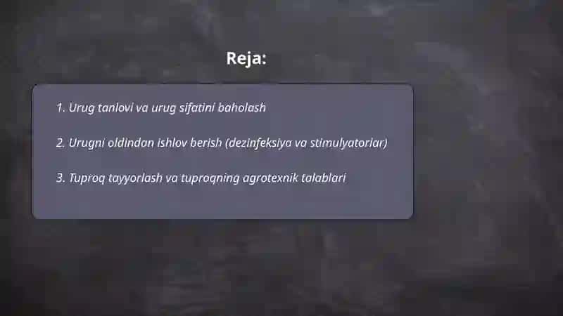 Urugli meva osimliklarining asosiy agrotexnik hususiyatlari 2