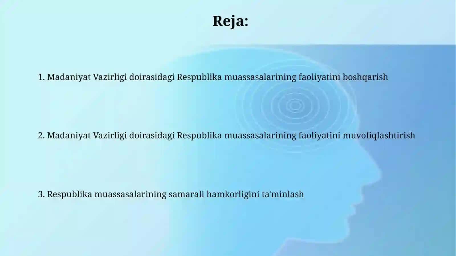 Respublika muassasalarining faoliyatini muvofiqlashtirish va boshqarish 2