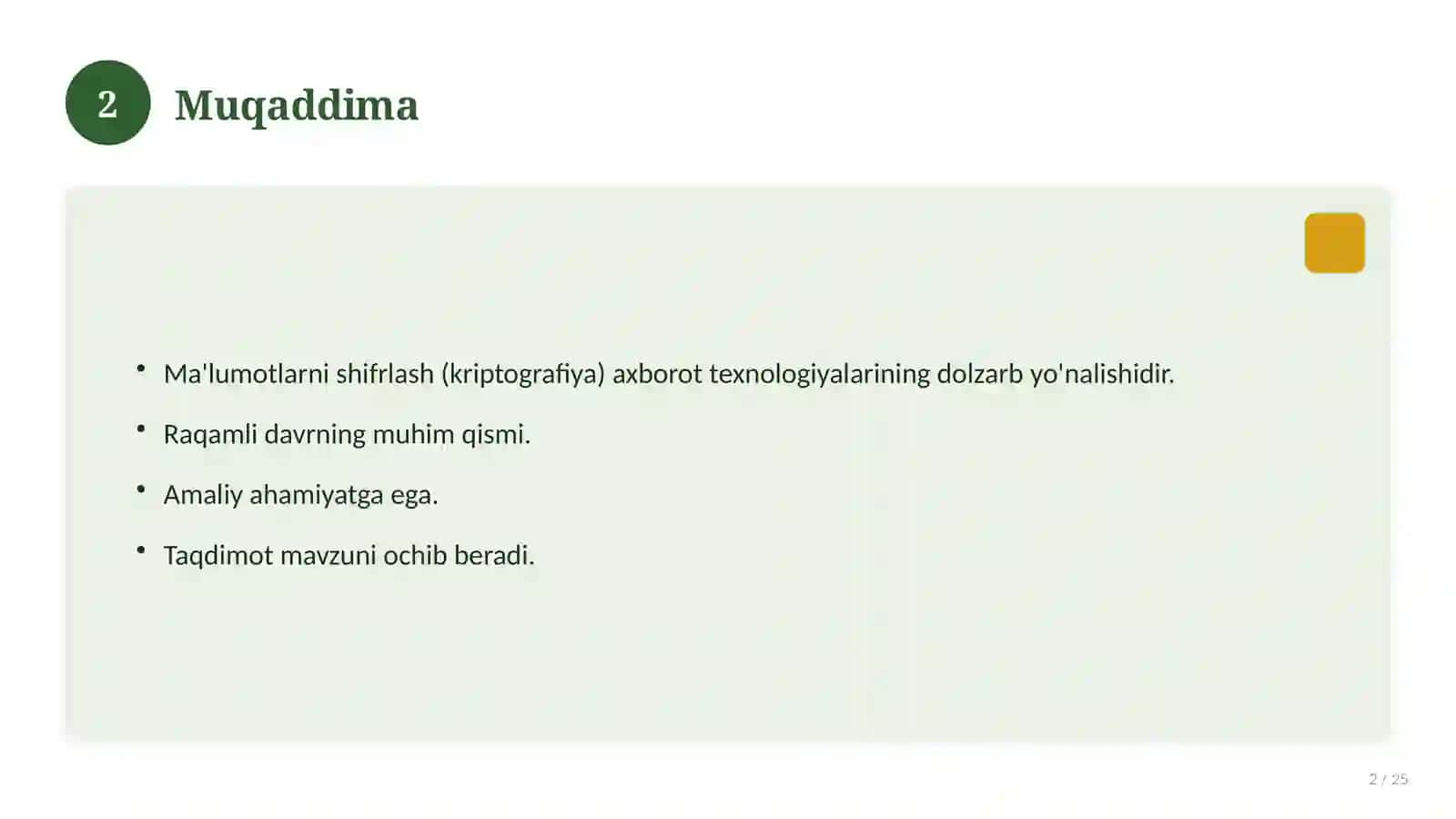 Ma'lumotlarni shifrlash (kriptografiya) 2