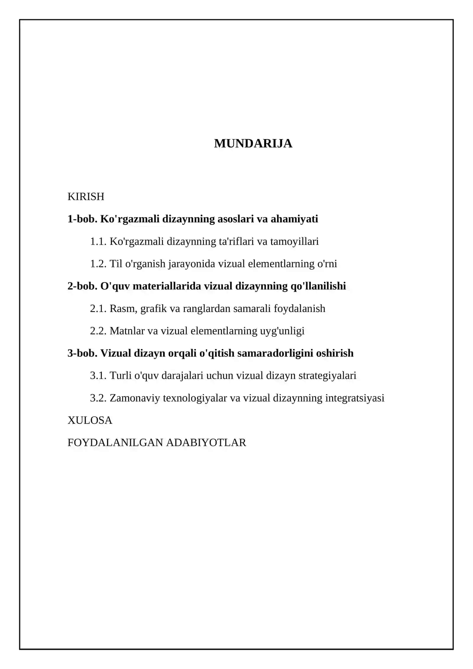 Ko'rgazmali Dizaynning O'qitishdagi O'rnining O'rganish Samaradorligi 2