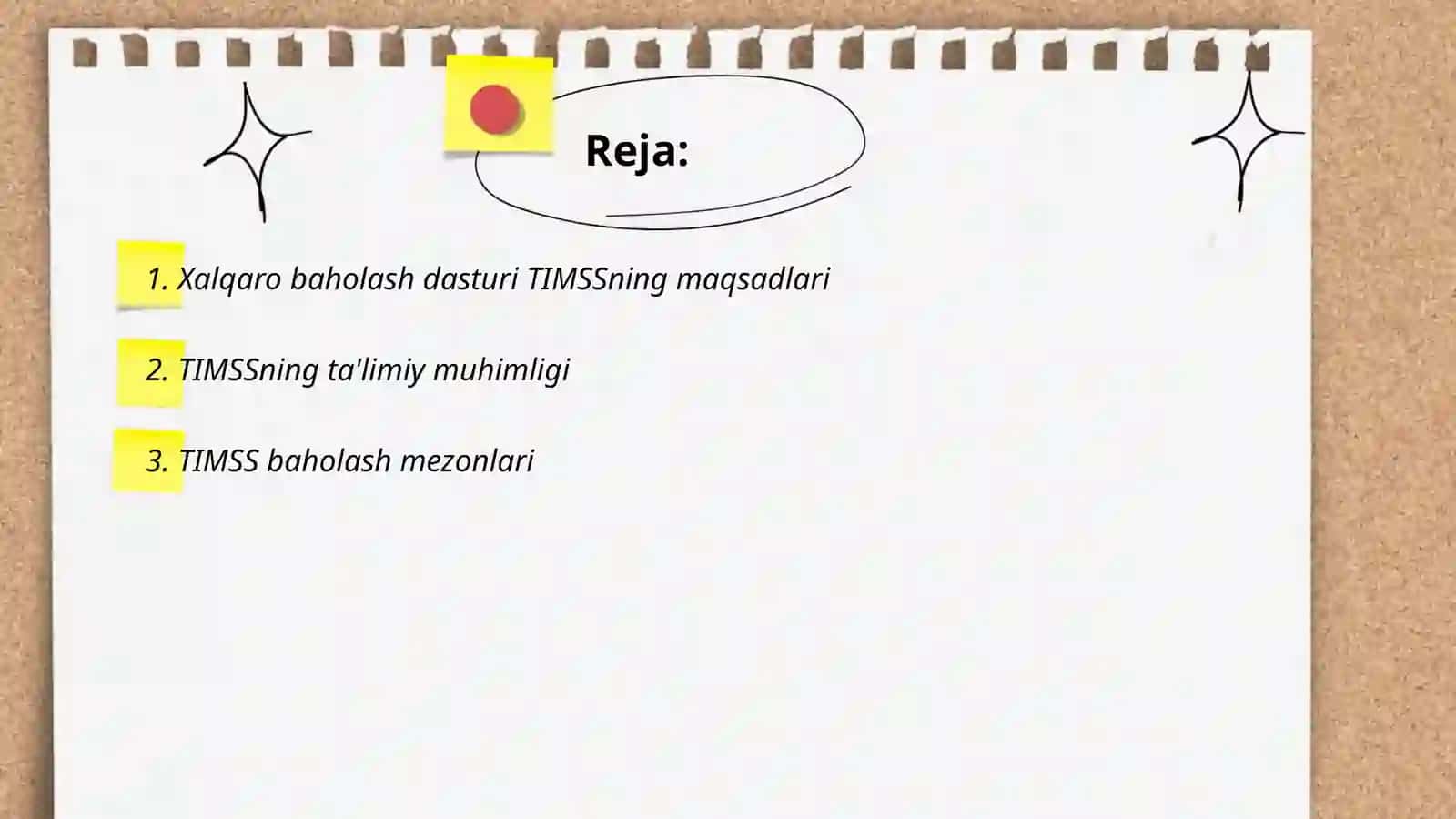 Xalqaro baholash dasturi TIMSS 2