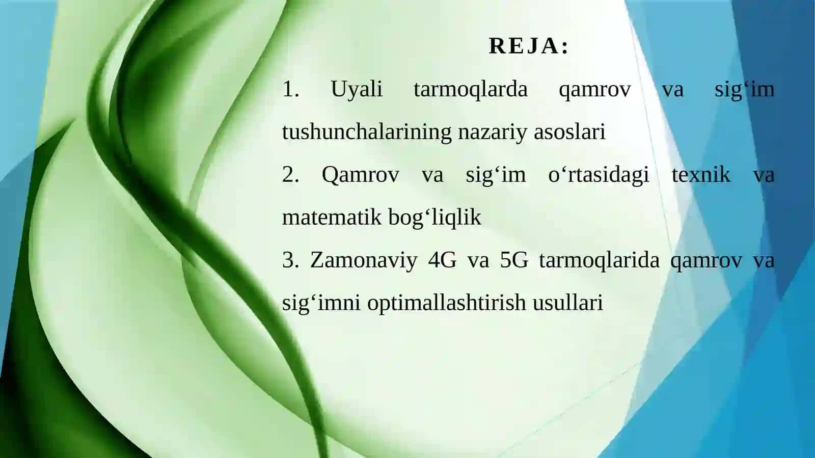 Uyali tarmoqlarda qamrov (converage) va sigʻim (capacity) oʻrtasidagi bogʻliqlik 2