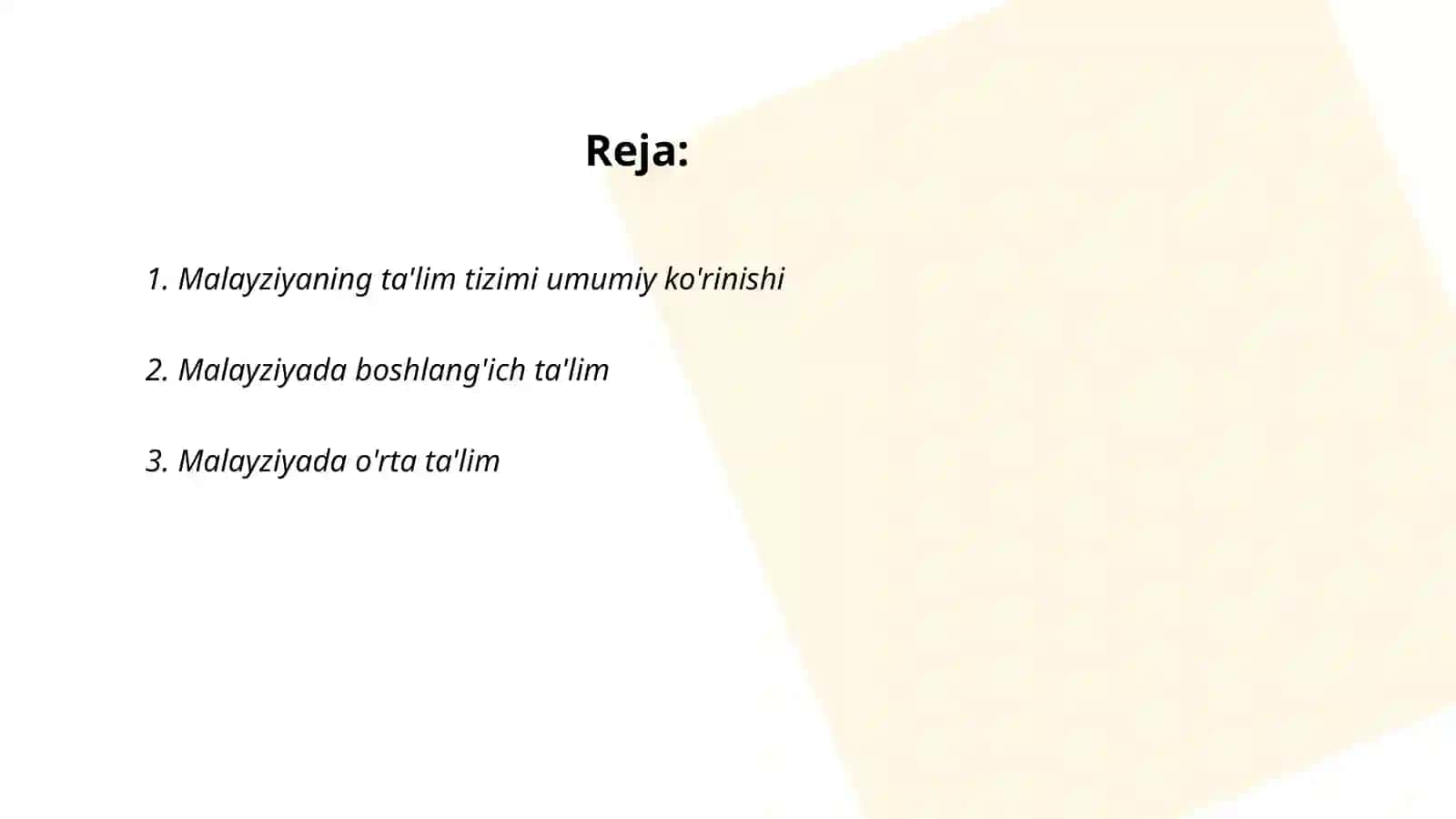Malayziya davlati haqida umumiy ma'lumot 2
