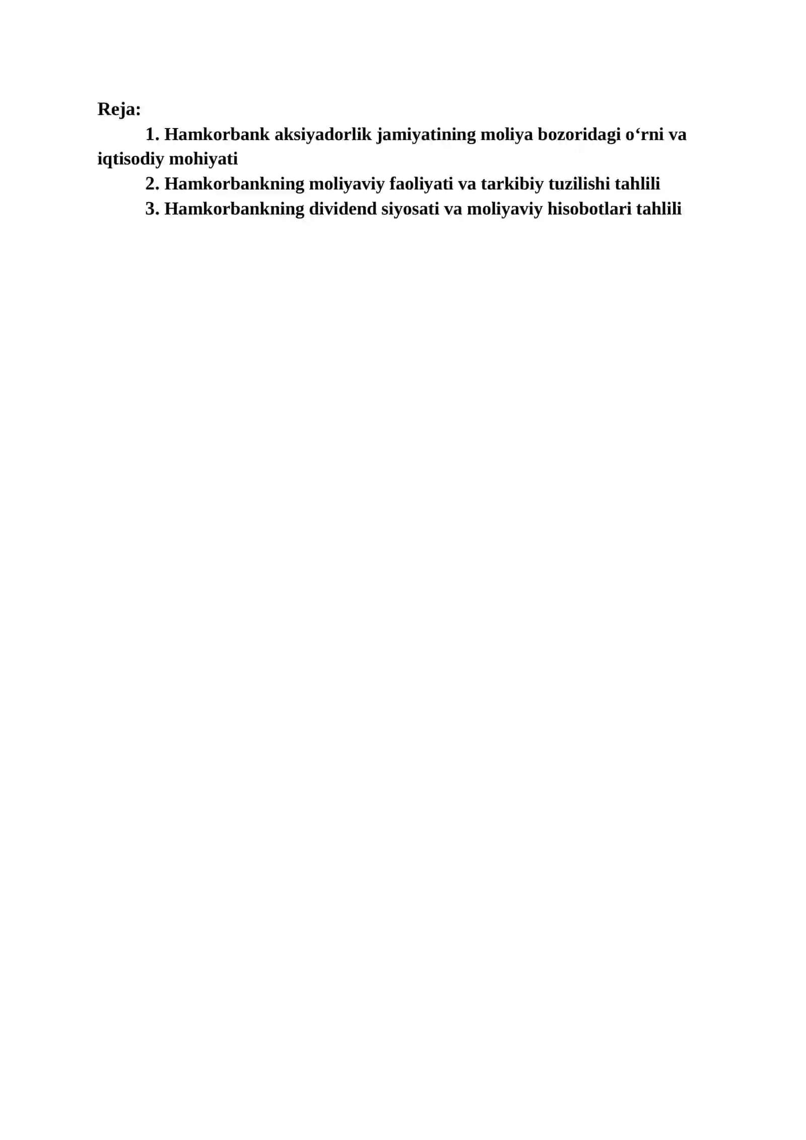 HAMKORBANK AKSİYADORLIK JAMIYATINING MOLIYAVIY T AHLILI 2