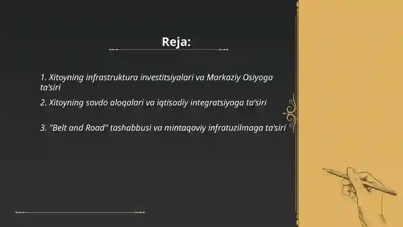 Xitoyning Markaziy Osiyoga ta'siri Umarova Yoqutxon 2