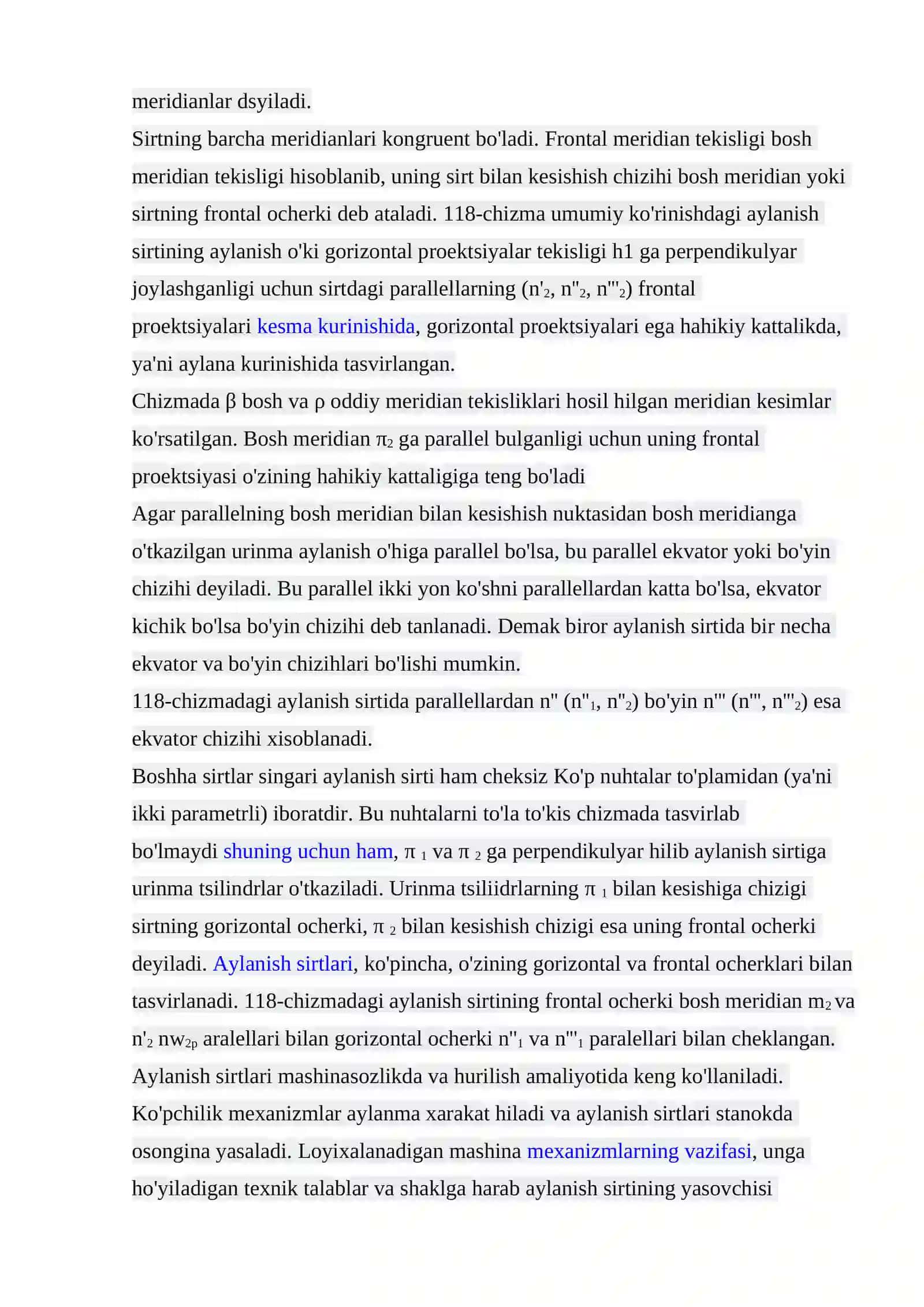 Aylanish sirtlari. Sfera. Aylanish sirtlari. Ikkinchi tartiblisirtlarga doir mashqlar 2
