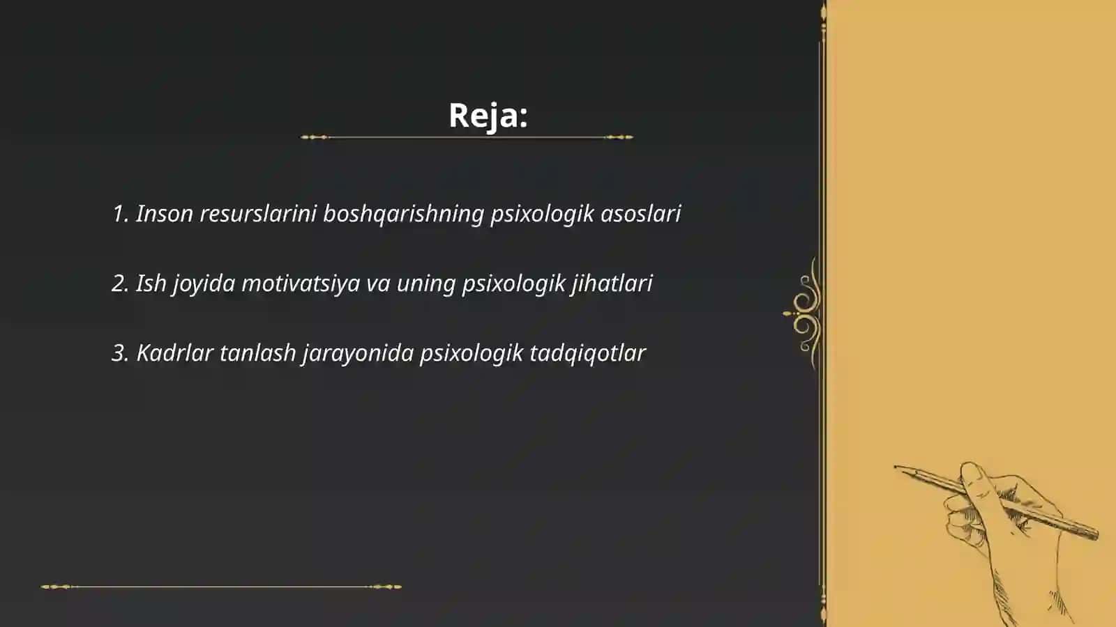 Inson resurslarini boshqarishning psixologik asoslari 2