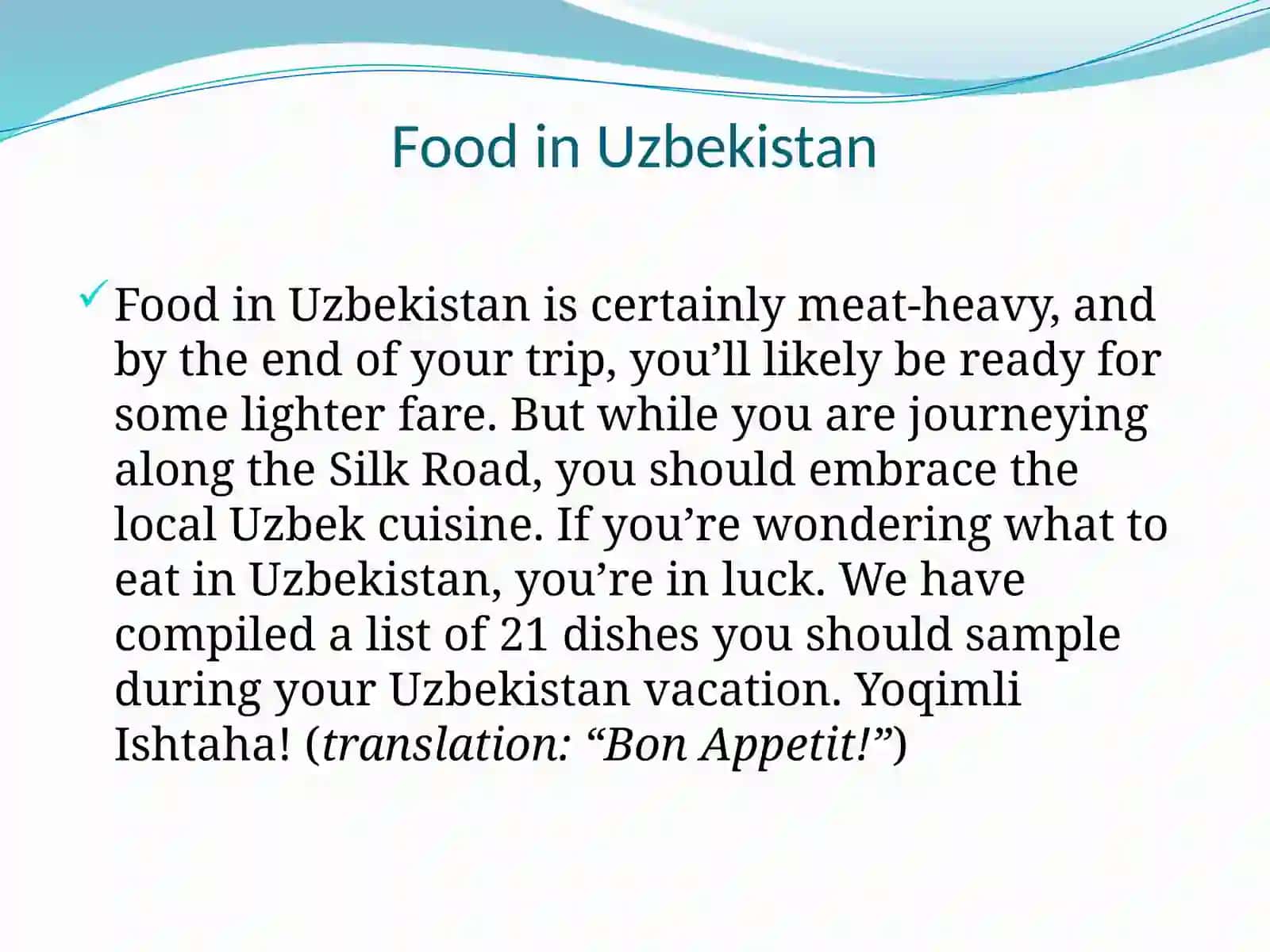 Food in Uzbekistan 2