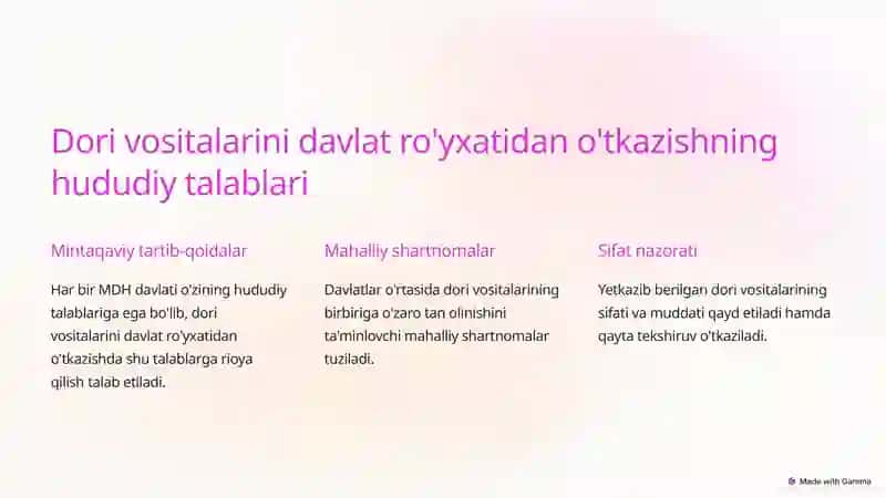 Dori vositalarini davlat ro'yxatidan o'tkazish tartibi 2
