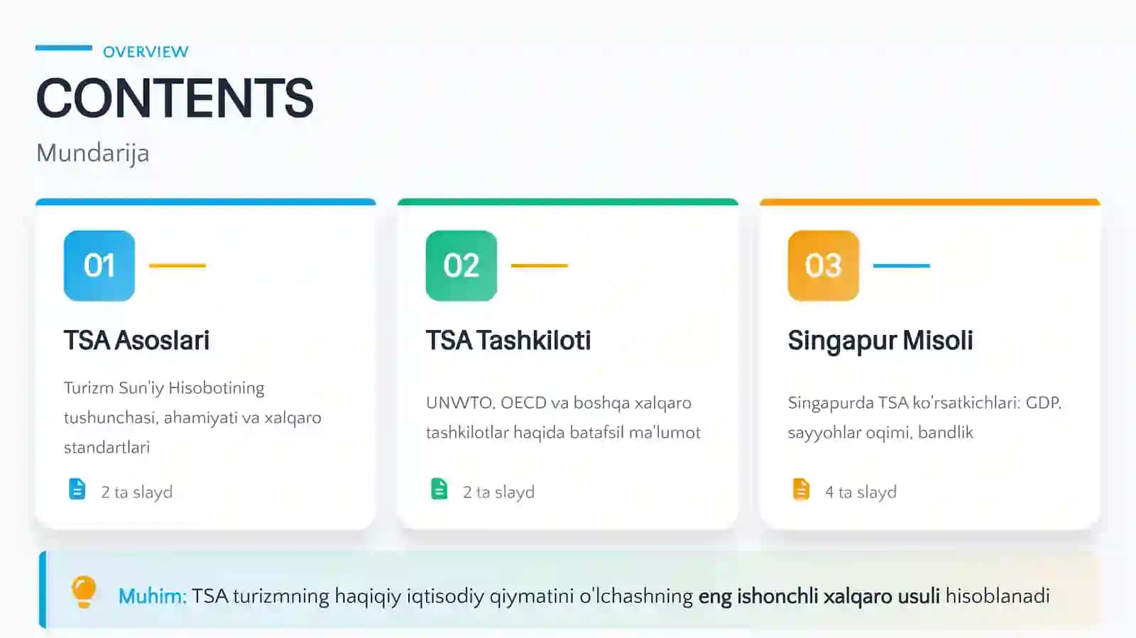 Tourism Satellite Account 2