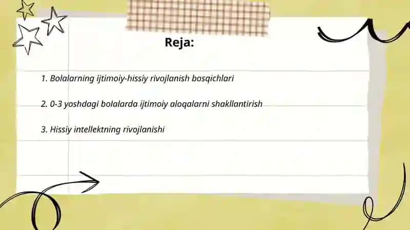 Ilk va 3yoshgacha boʻlgan bolalarning ijtimoiy-hissiy rivojlanishi va unga qoyilgan davlat talablar 2