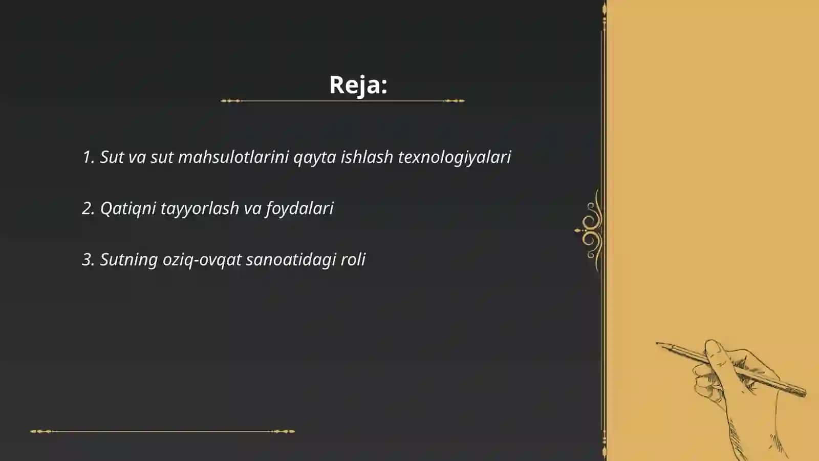 Sut va Sut Mahsulotlari 2