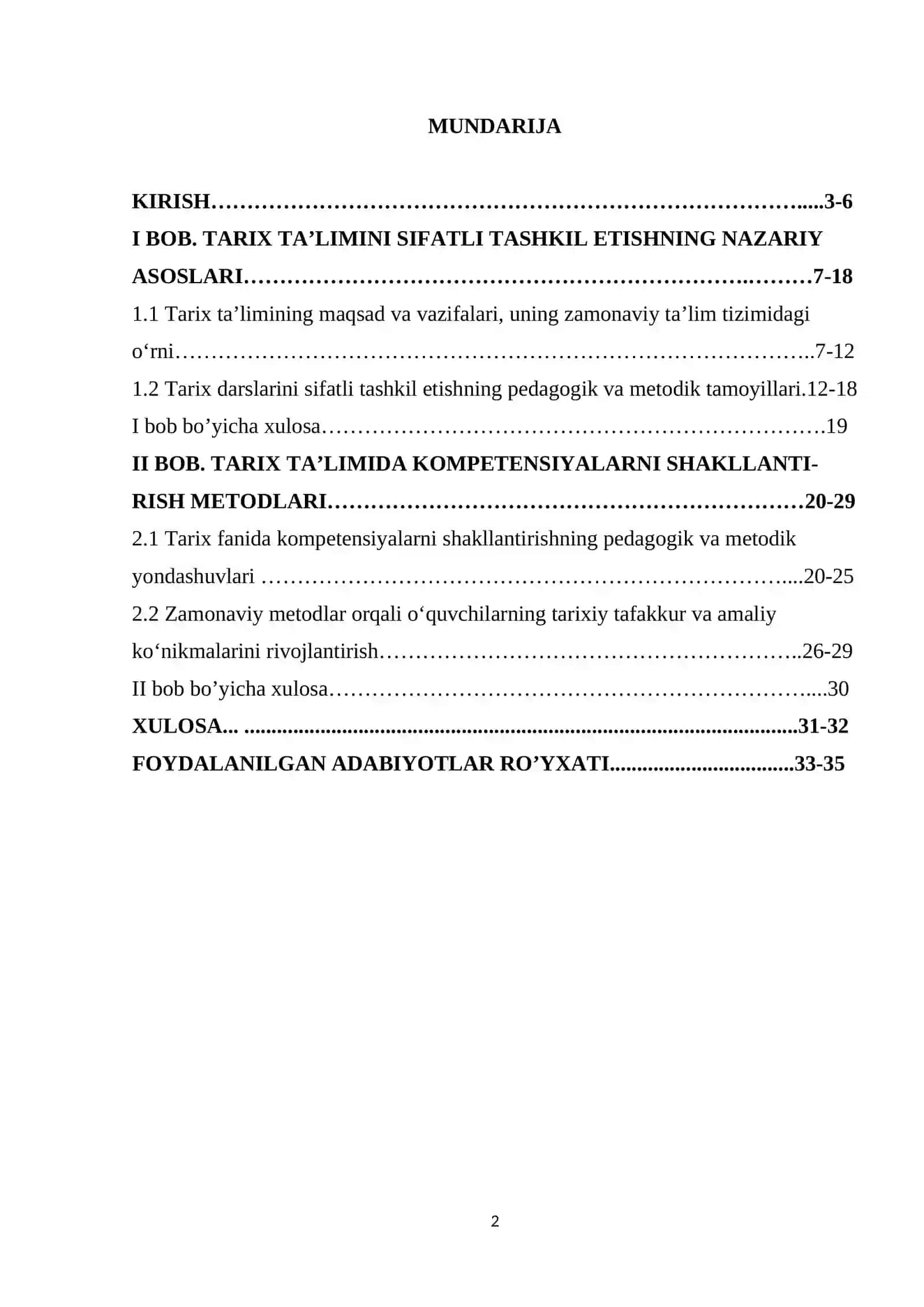 Tarix ta’limini sifatli tashkil etish va kompetensiyalarni shakllantirish metodlari 2