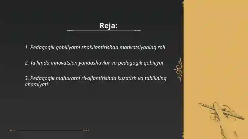 Pedagogik qobiliyatni shakillantirish yôllari. Kommunikatsiya haqida tushuncha. 2