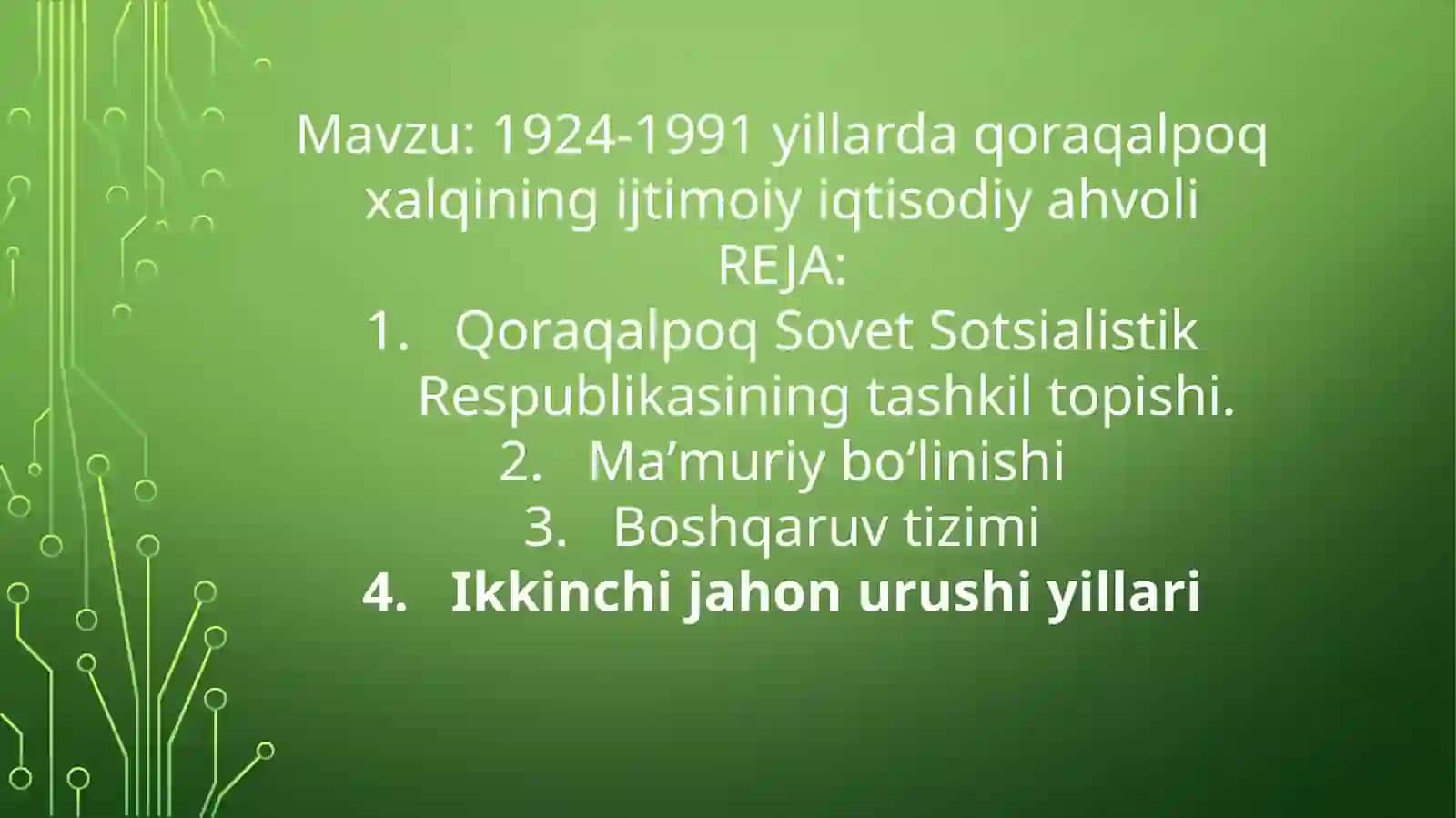 1924-1991 yillarda qoraqalpoq xalqining ijtimoiy-iqtisodiyahvoli 2