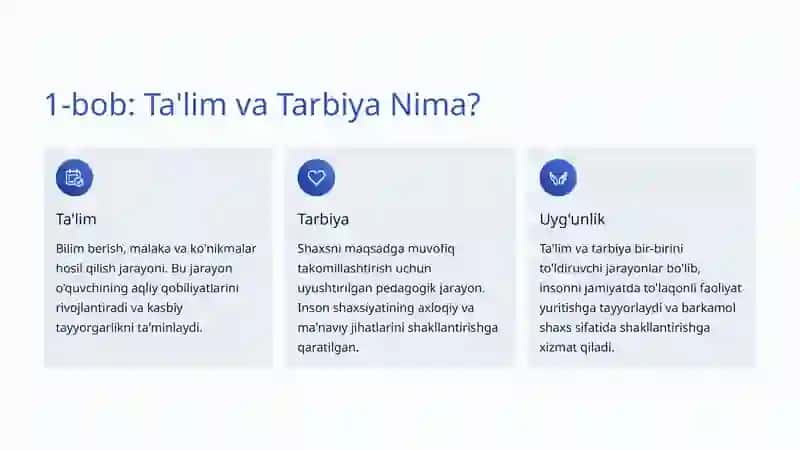 Ta'lim va Tarbiya Tushunchalarining Mohiyati 2