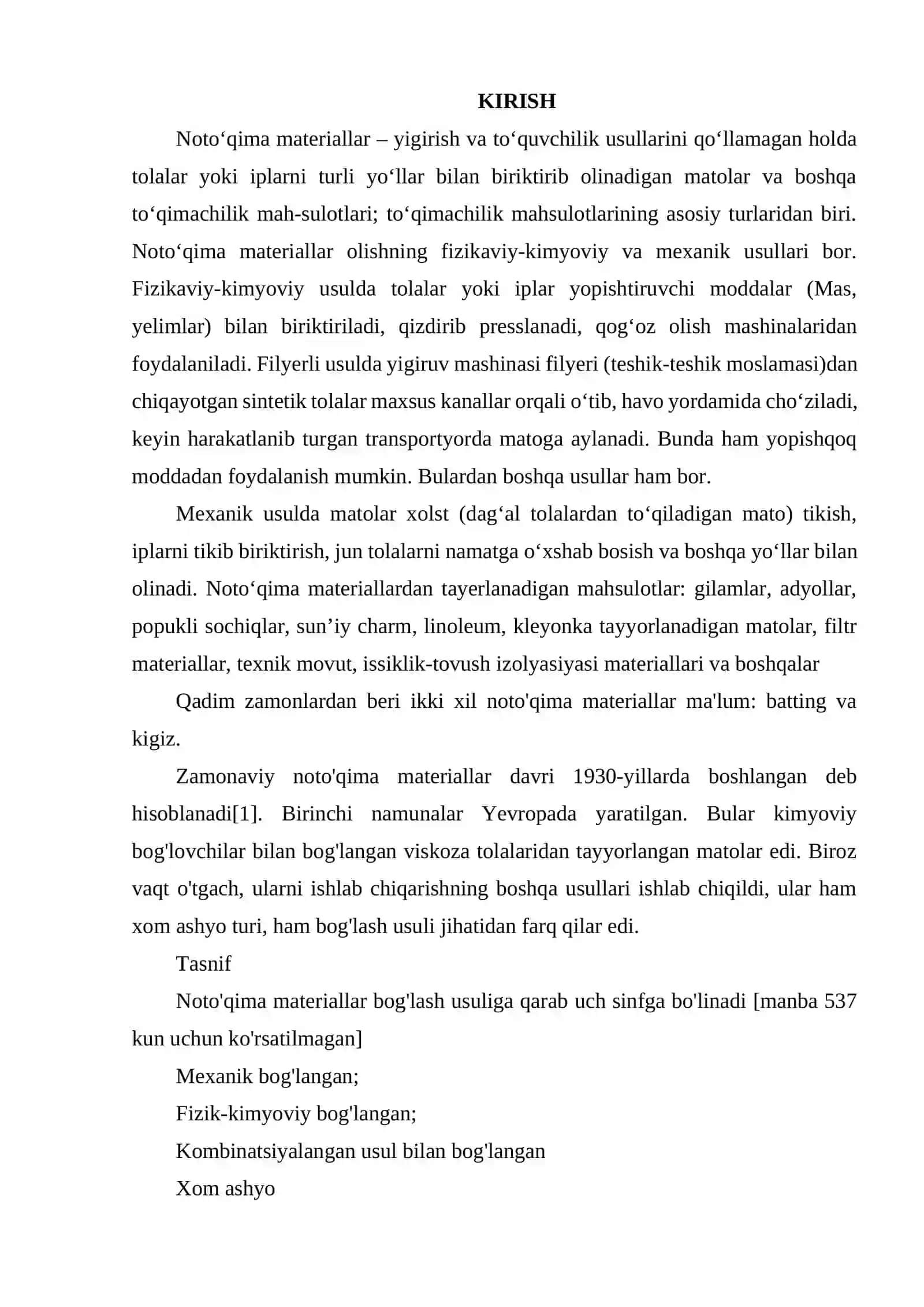 NOTO’QIMA MATOLARINING SIFATINI BELGILOVCHI STANDARTLAR 2
