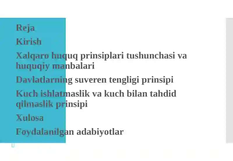 XALQARO HUQUQNING ASOSIY PRINSIPLARI 2