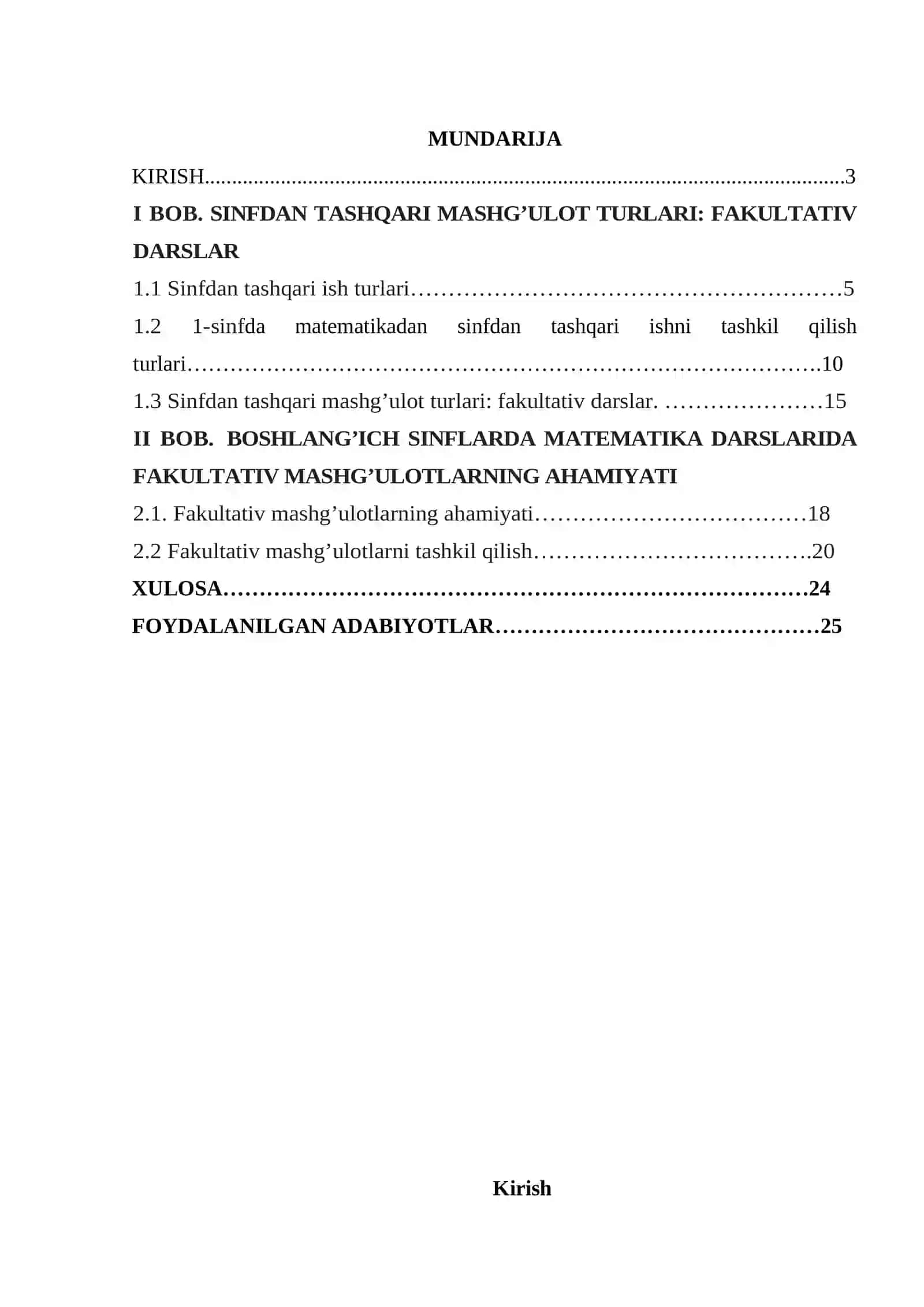 1-SINF O‘QUVCHILARNING MATEMATIKADAN SINFDAN TASHQARI ISHLARNI TASHKIL QILISH METODIKASI 2