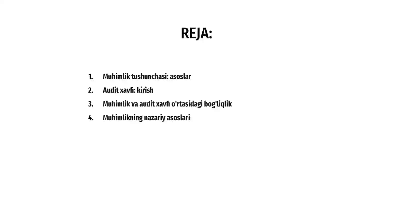 Muhimlik va audit xavfi tushunchalari: nazariya va amaliyot 2