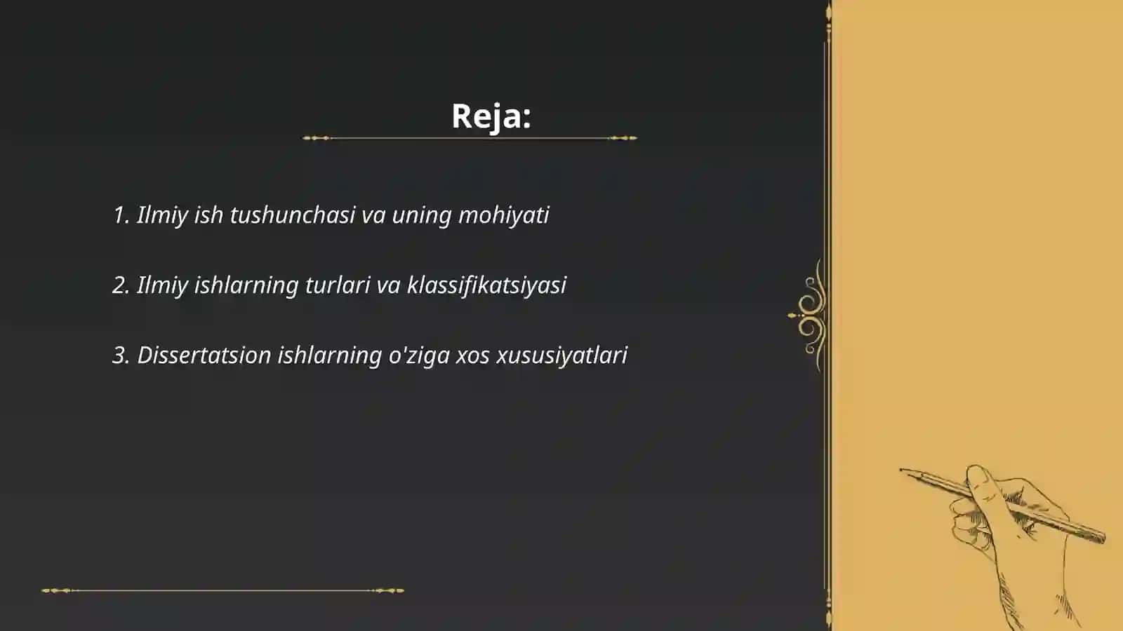 Ilmiy ishlar turlarining o`ziga хos хususiyatlari 2