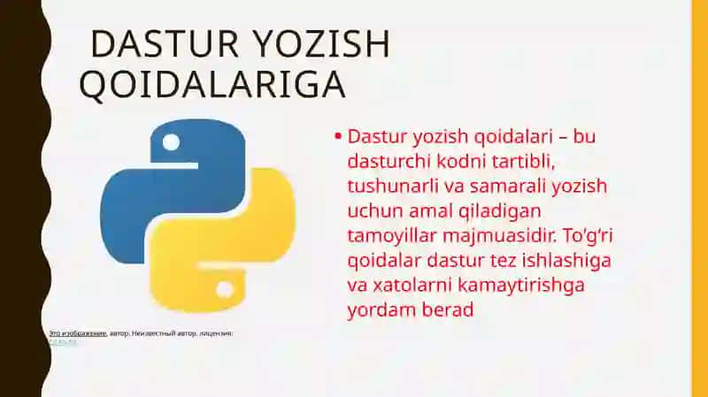 Dastur yozish qoidalari 2