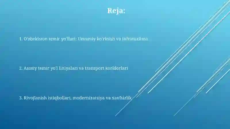 O'zbekiston temir yo'llari va temiryo'l xaritasi 2