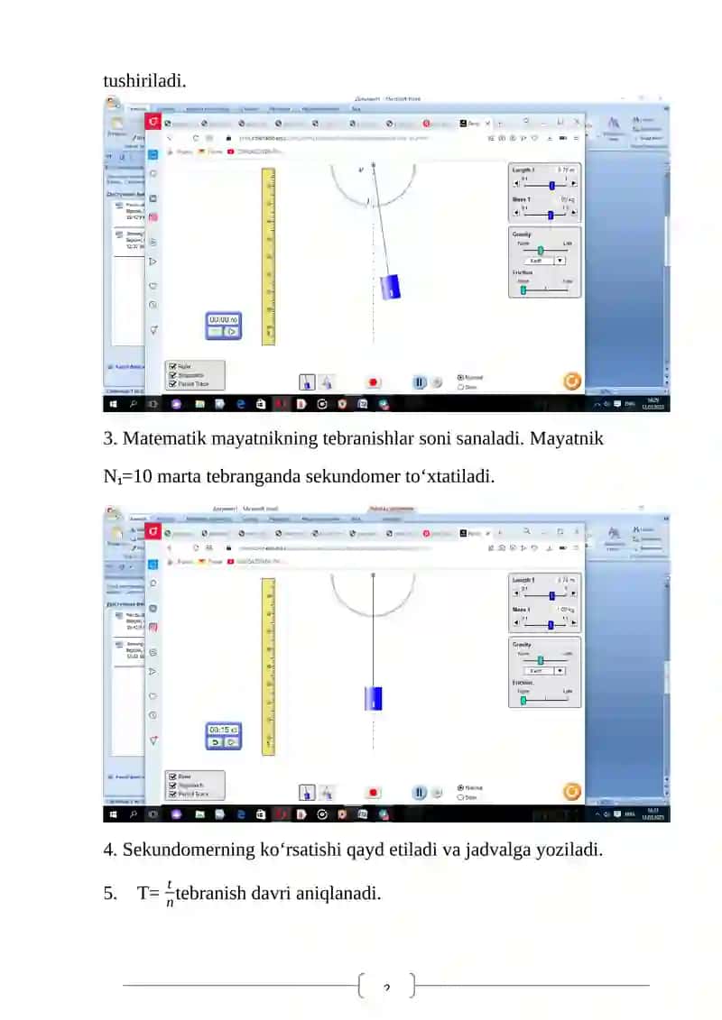 LABORATORIYA ISHI: MATEMATIK MAYATNIK 2