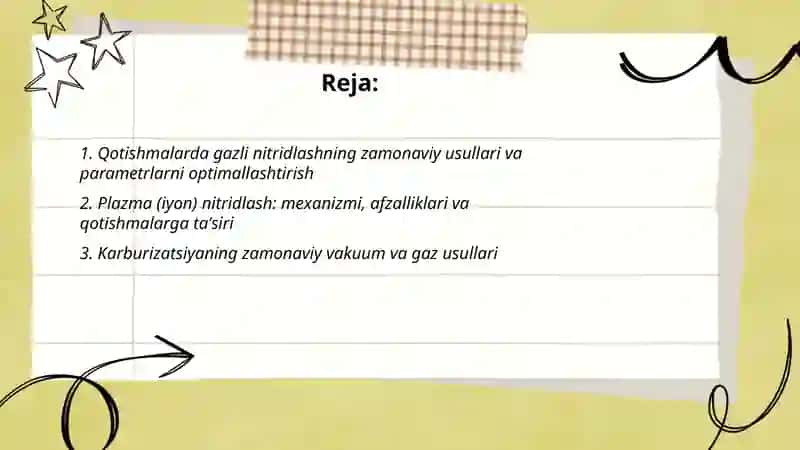 Qotishmalarga zamonaviy kimyoviy termik ishlov berish usullari 2