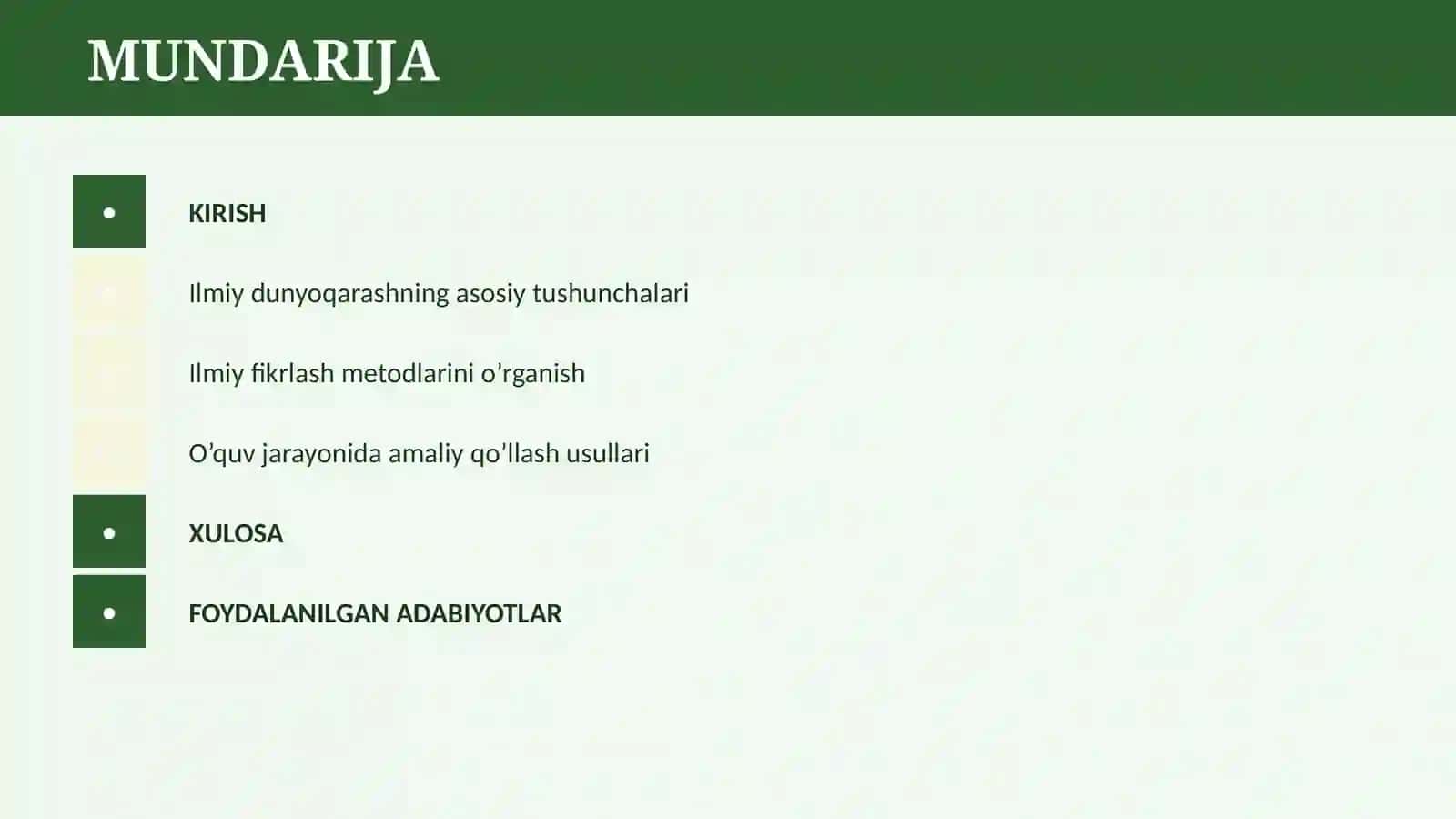 O’QUVCHILARDA ILMIY DUNYOQARASHNI SHAKLLANTIRISH 2