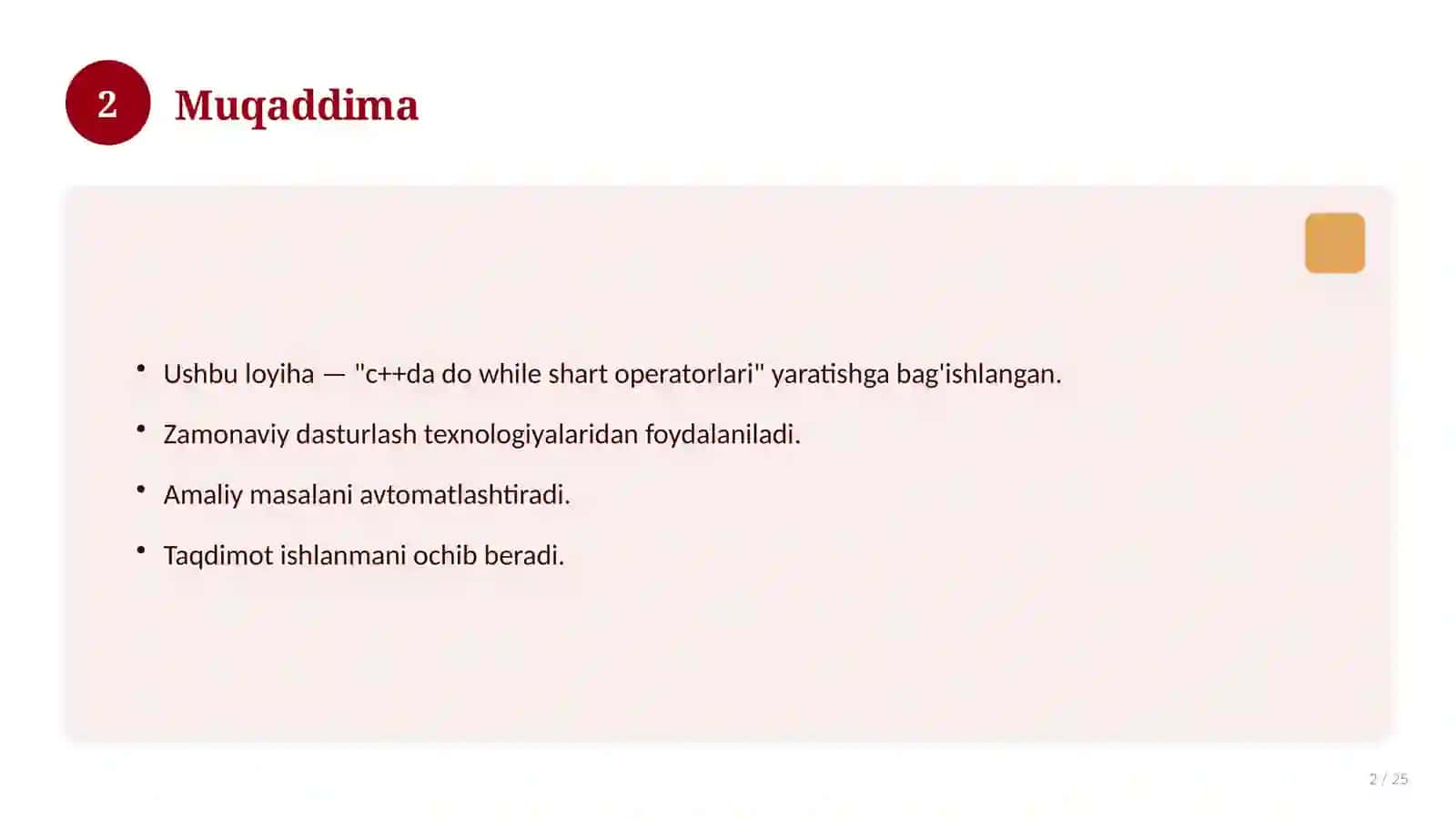 c++da do while shart operatorlari 2