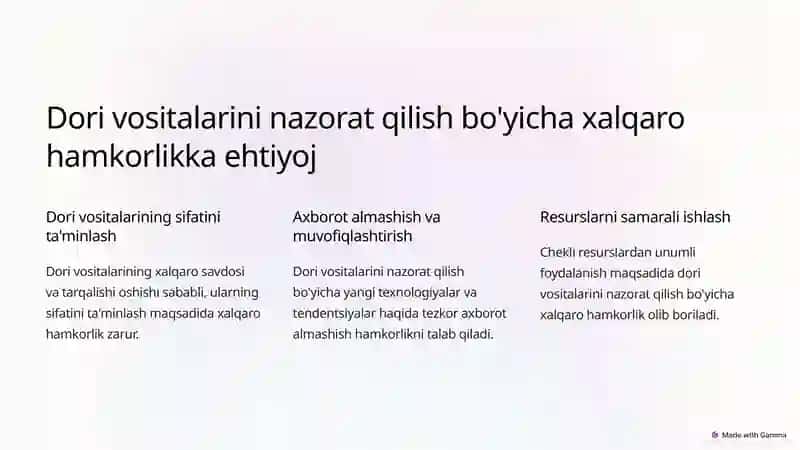 Dori vositalari sifatini ta'minlash nazorat organlari 2