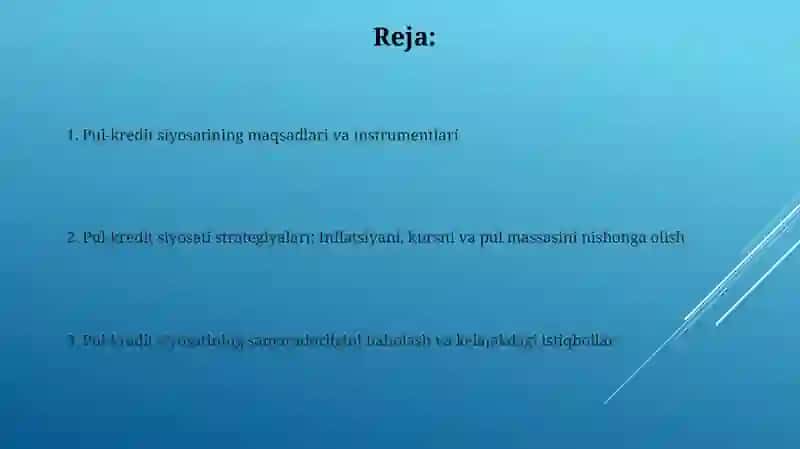 Pul-kredit siyosatini yuritish: strategiyasi va taktika 2