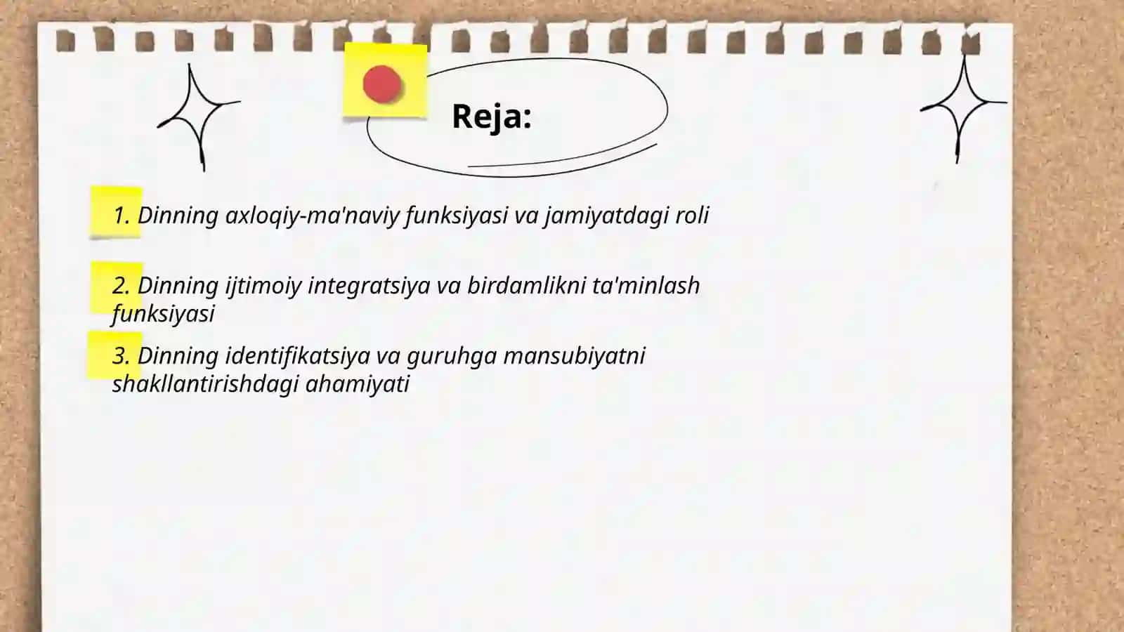 Dinning funksiyalari va ijtimoiy ahamiyati 2