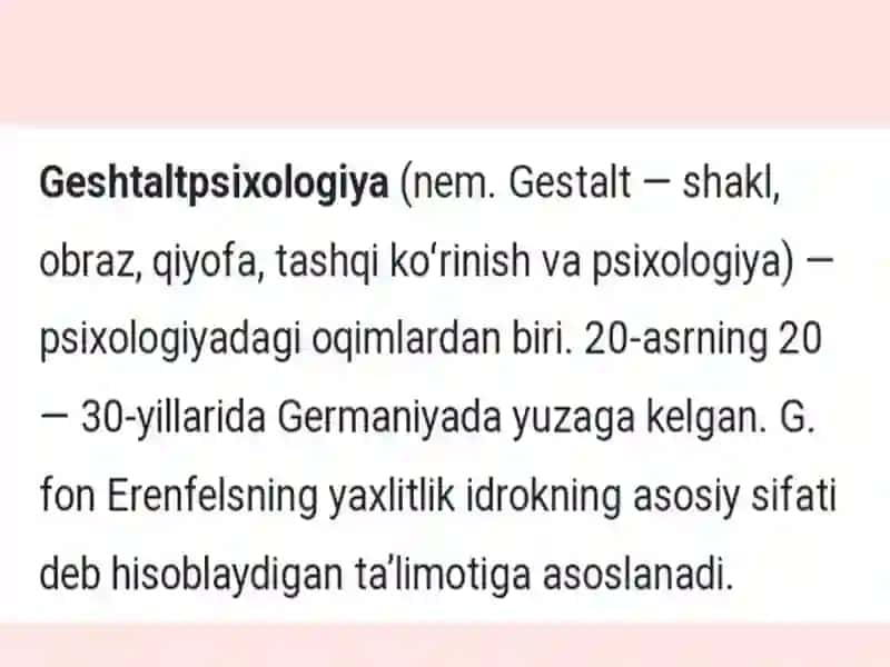 Geshtalt psixologiyasining mazmuni va mohiyati 2
