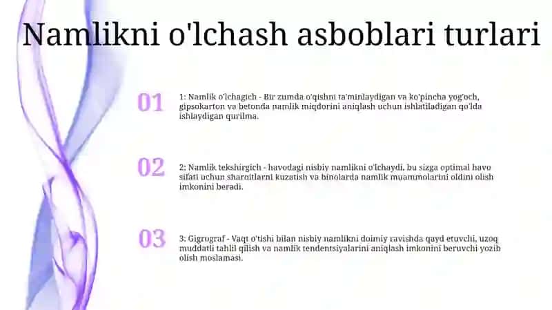 Namlikni Olchash Vositalari 2